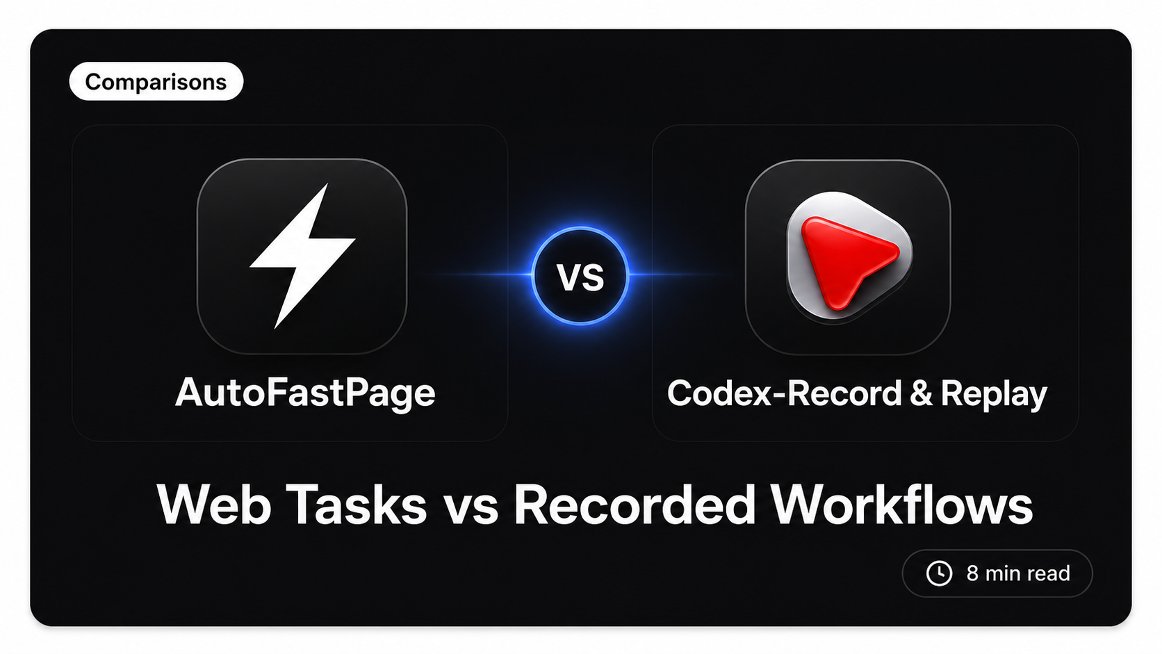 AutoFastPage 对比 Codex-Record & Replay：网页任务和录制工作流怎么选